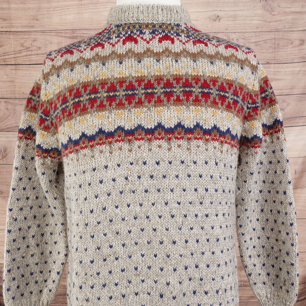 VINTAGE FRENCH CONNECTION NO 2 ARGYLE POLKA‎ DOT PULLOVER SWEATER 80s 90s MENS L